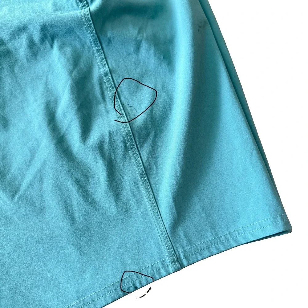 O'Neill Men's Chino Shorts Sea Glass Blue Size 40 Standard Fit Flat Front Casual